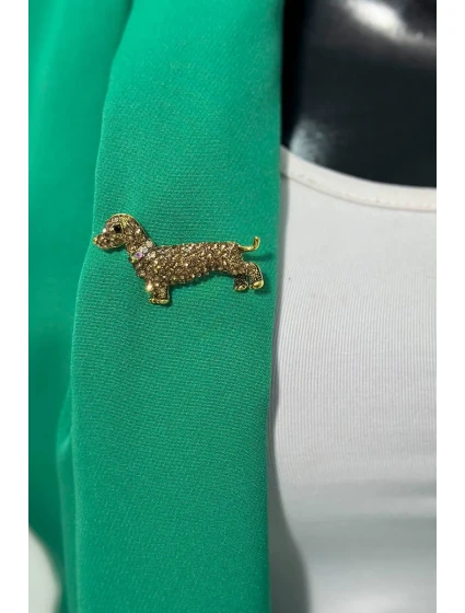 Brošňa Pes A-2-21-6 zlatá farba Brošňa Pes A-2-21-6 zlatá farba