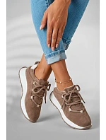 Dámské kožené semišové tenisky Hnědé Bemela