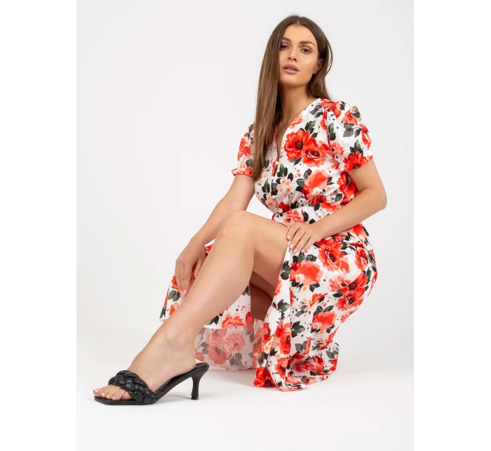 Šaty DHJ SK  bílá a červená model 17436952 - FPrice