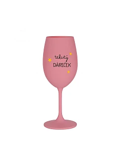 LIQUID GIFT - ružový pohár na víno 350 ml