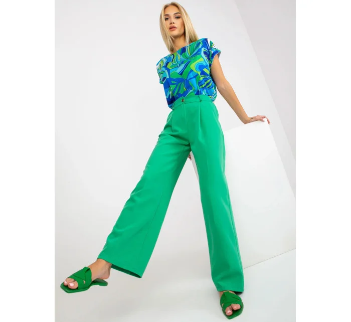 Dámské kalhoty SP model 18570773 zelené - FPrice Dámské kalhoty SP model 18570773 zelené - FPrice