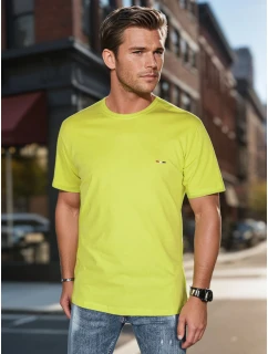 Pánské tričko s výšivkou žluté Dstreet model 21985807 - FashionStreet