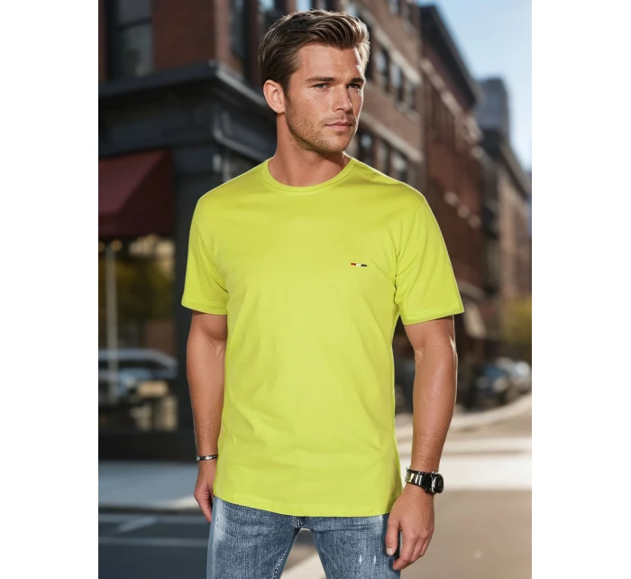 Pánské tričko s výšivkou žluté Dstreet model 21985807 - FashionStreet