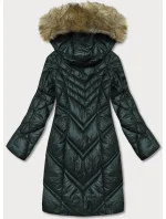 Tmavozelená prešívaná dámska bunda (H-97-2)