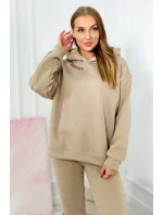 Izolovaná súprava s výšivkou Los Angeles svetlo béžová