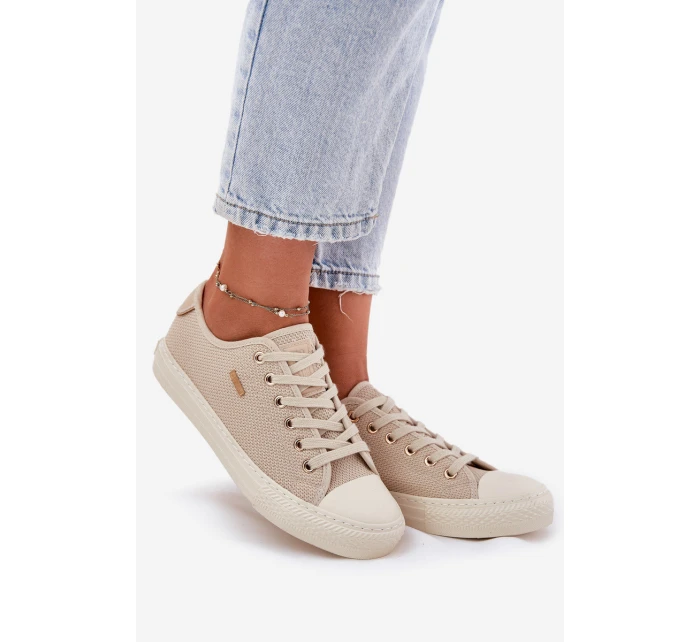 Dámské Textilní Tenisky Big Star model 21693141 Béžové - Big Star Shoes Dámské Textilní Tenisky Big Star model 21693141 Béžové - Big Star Shoes