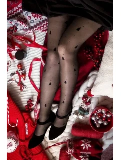 Tenké dámske pančuchové nohavice - CHRISTMAS TREES