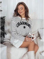 Dámský pruhovaný svetr AURORA v barvě ecru Dstreet model 21970881 - FashionStreet
