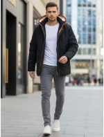 Pánská zimní bunda s kapucí černá Dstreet model 21982990 - FashionStreet