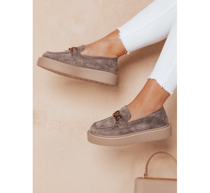 Dámské mokasíny na platformě šedé Dstreet model 21984056 - FashionStreet Dámské mokasíny na platformě šedé Dstreet model 21984056 - FashionStreet