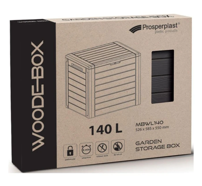 Záhradný box 140L antracit WOODEBOX detské