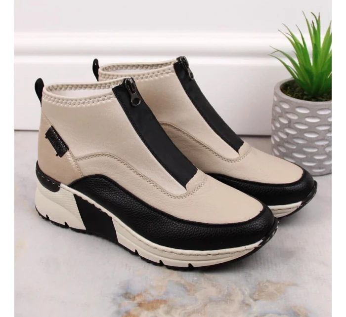 Rieker W béžová obuv model 21369727 - Big Star