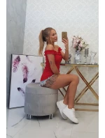 Španielska blúzka s volánikmi červená Španielska blúzka s volánikmi červená