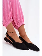 Balerínky so zlatou prackou Eco Suede Black Palerra Balerínky so zlatou prackou Eco Suede Black Palerra