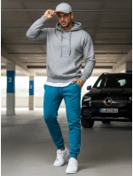 Pánske tyrkysové tepláky FashionStreet UX3428 Pánske tyrkysové tepláky FashionStreet UX3428