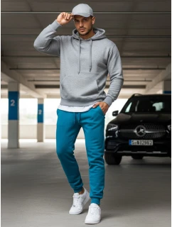 Pánske tyrkysové tepláky FashionStreet UX3428