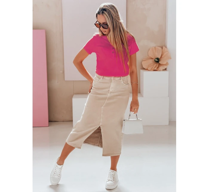 Dámská žebrovaná halenka LOOK růžová Dstreet model 21988809 - FashionStreet