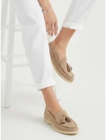 Dámské semišové béžové mokasíny Dstreet model 21996126 - FashionStreet