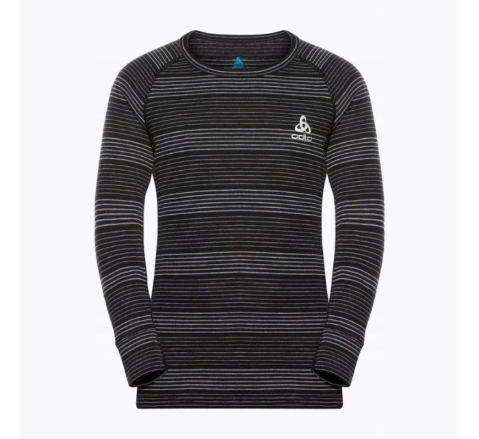 Detská súprava spodného prádla Odlo dlhá ACTIVE WARM ECO SET veľkosť 128cm čierna a sivá