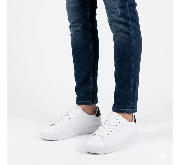 Pánske biele kožené športové topánky Big Star TT174331 Pánske biele kožené športové topánky Big Star TT174331