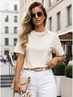 JASIL krémové dámske tričko FashionStreet RY2531
