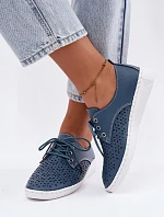 Dámske kožené poltopánky Azura Dark Blue Softie