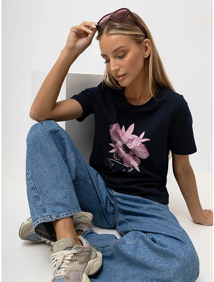 T shirt RV TS model 22303469 granatowy - FPrice T shirt RV TS model 22303469 granatowy - FPrice