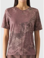 Dámske rýchloschnúce cyklistické tričko 4F - ružové