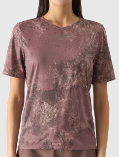 Dámske rýchloschnúce cyklistické tričko 4F - ružové