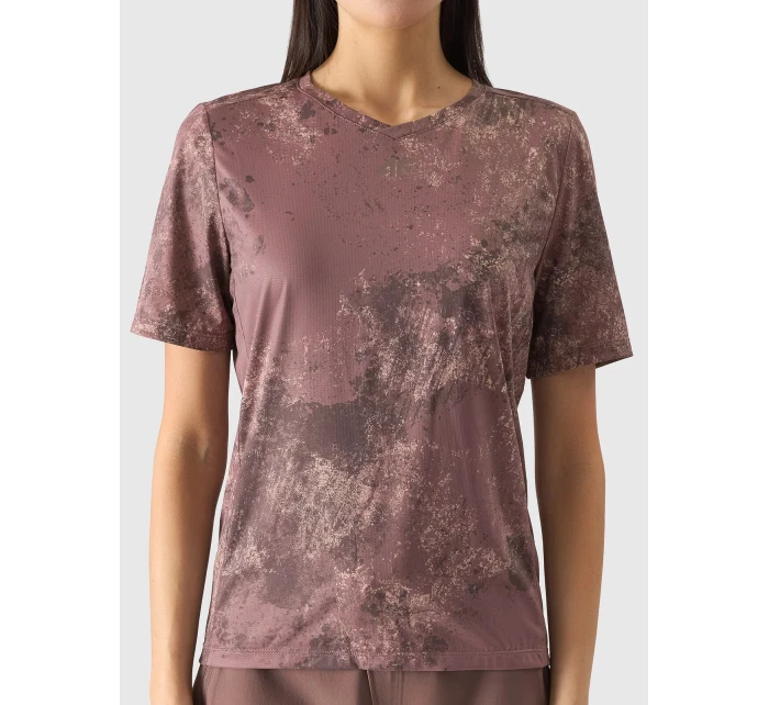 Dámske rýchloschnúce cyklistické tričko 4F - ružové