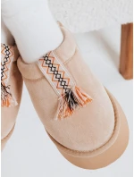 Dámské zateplené žabky light beige Dstreet model 21994580 - FashionStreet Dámské zateplené žabky light beige Dstreet model 21994580 - FashionStreet