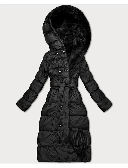 Obojstranná zimná bunda z umelej kožušiny Minority black (P3-6020-1) Obojstranná zimná bunda z umelej kožušiny Minority black (P3-6020-1)