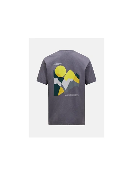 Pánské tričko PEAK PERFORMANCE M Explore Graphic Tee, šedé