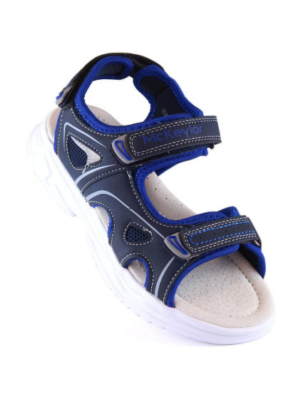 McKeylor Jr JAN229A Sandále na suchý zips námornícka modrá
