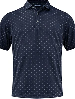 Cutter & Buck Virtue Polo Printed Men Pánske funkčné polo „Printed“ 68.4432 tmavomodrá