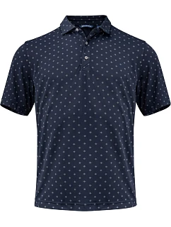 Cutter & Buck Virtue Polo Printed Men Pánske funkčné polo „Printed“ 68.4432 tmavomodrá