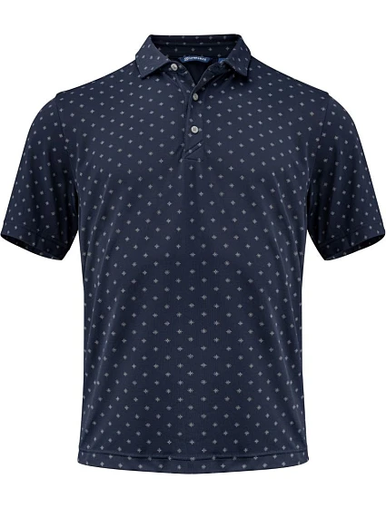 Cutter & Buck Virtue Polo Printed Men Pánske funkčné polo „Printed“ 68.4432 tmavomodrá Cutter & Buck Virtue Polo Printed Men Pánske funkčné polo „Printed“ 68.4432 tmavomodrá