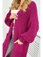 Dlhý sveter tmavo fialová Dlhý sveter tmavo fialová