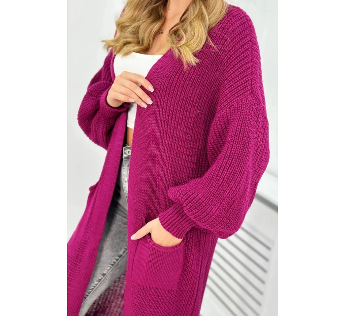 Dlhý sveter tmavo fialová Dlhý sveter tmavo fialová