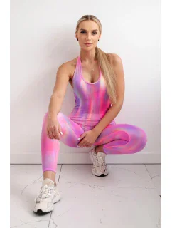 Fitness oblek s push upom ružový