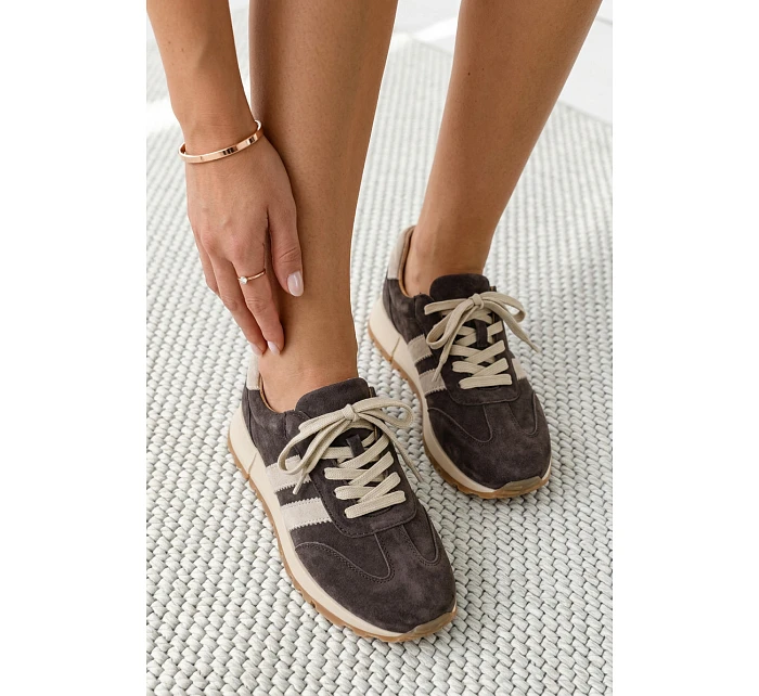 Dámské tenisky z přírodního semiše hnědé Marceline