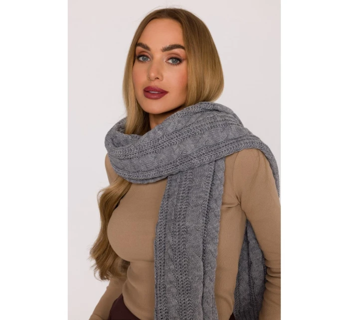 M898 Pletená šatka - sivá