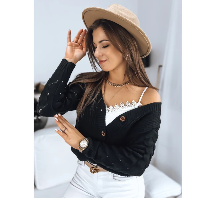 SINSA dámsky sveter čierny FashionStreet MY1632