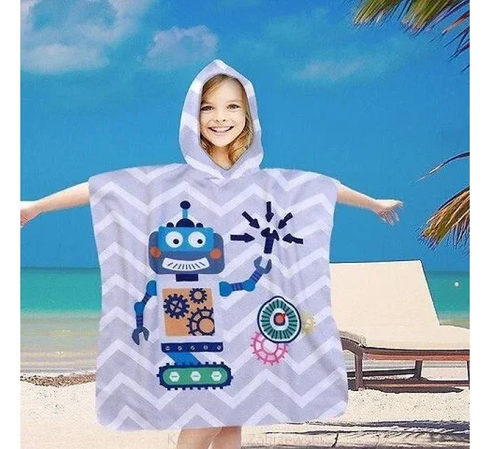 PončoBavlnené svetové detské plážové pončo s kapucňou 60x60 PončoBavlnené svetové detské plážové pončo s kapucňou 60x60