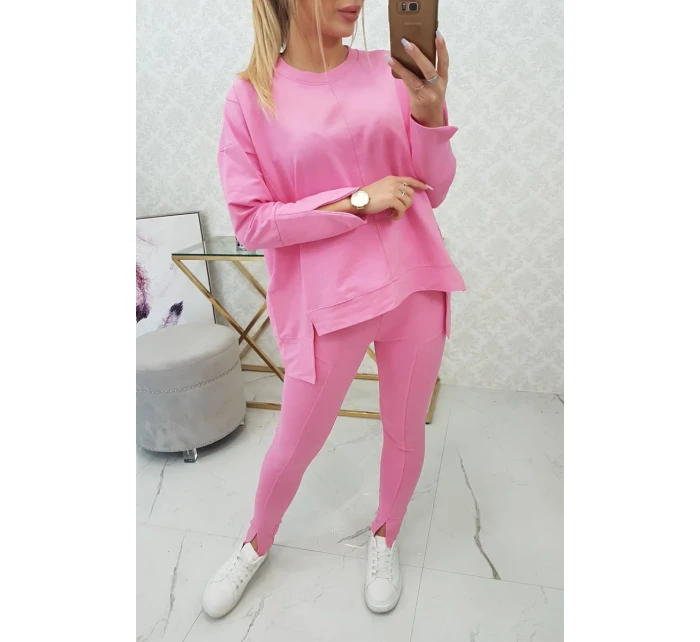 Souprava s oversize halenkou světle růžová Souprava s oversize halenkou světle růžová