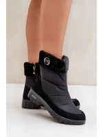 Damskie Modne Ocieplane Śniegowce Progress PROGJ-21-13 Czarne Damskie Modne Ocieplane Śniegowce Progress PROGJ-21-13 Czarne