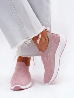 Materiałowe Wsuwane Buty Sportowe Damskie Różowe Astusa