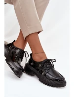 Lakované kožené dámské polobotky s přezkami model 21710370 Černé - Artiker Lakované kožené dámské polobotky s přezkami model 21710370 Černé - Artiker