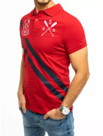 Pánske červené polo tričko Dstreet PX0366