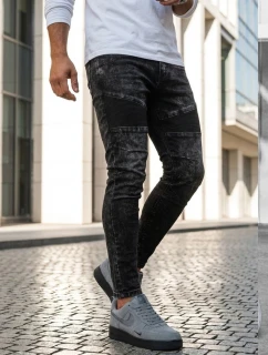 Pánské džínové kalhoty černé Dstreet UX3939
